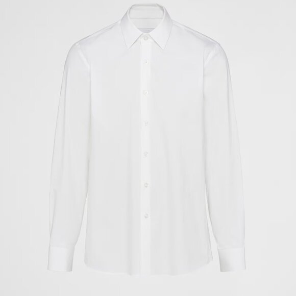 Authentic Prada White Stretch Cotton Shirt - Picture 1 of 6